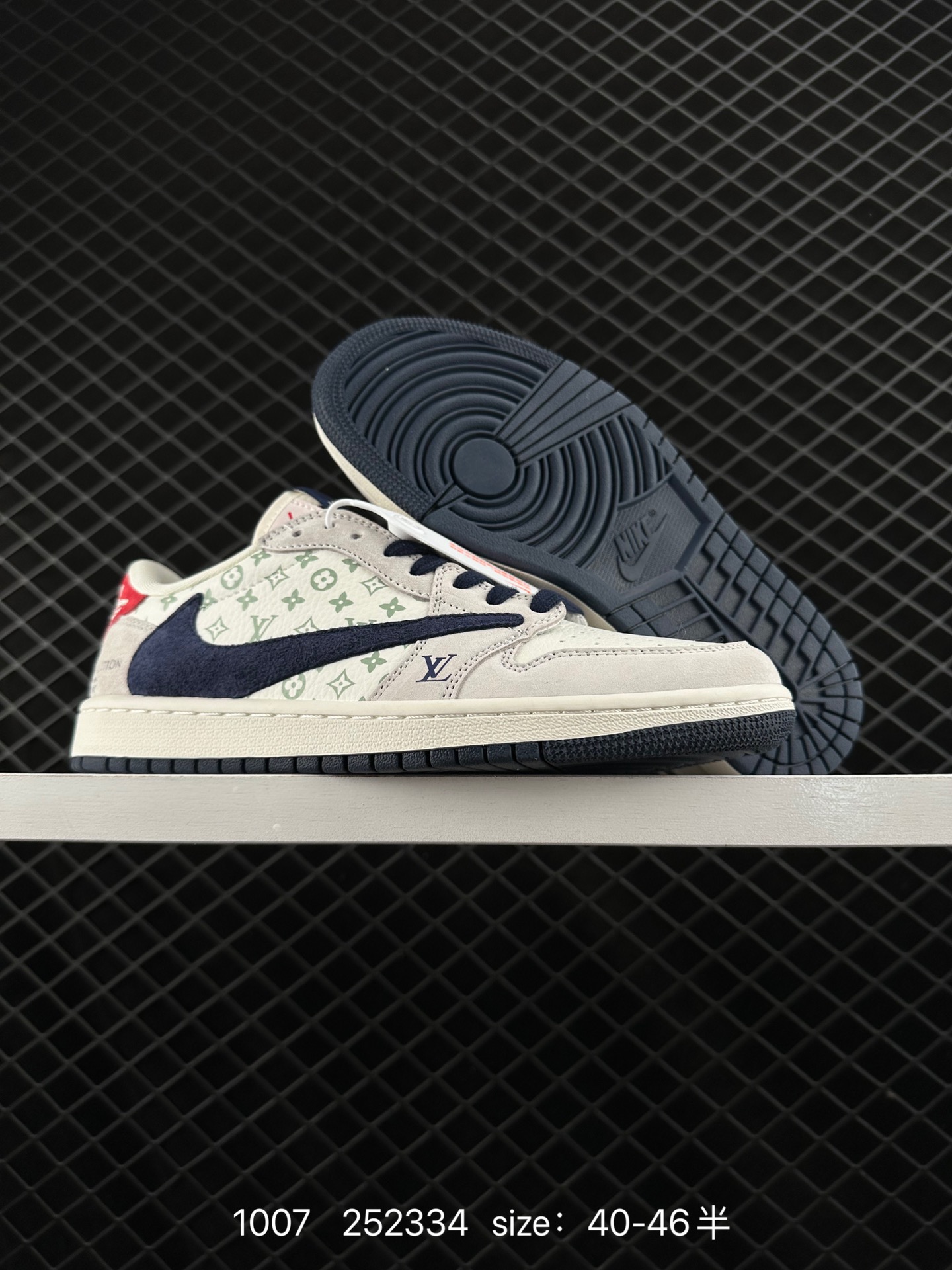 fragment design x Travis Scott x Nike Air Jordan 1 Low OG SP”Black/Green Toe“